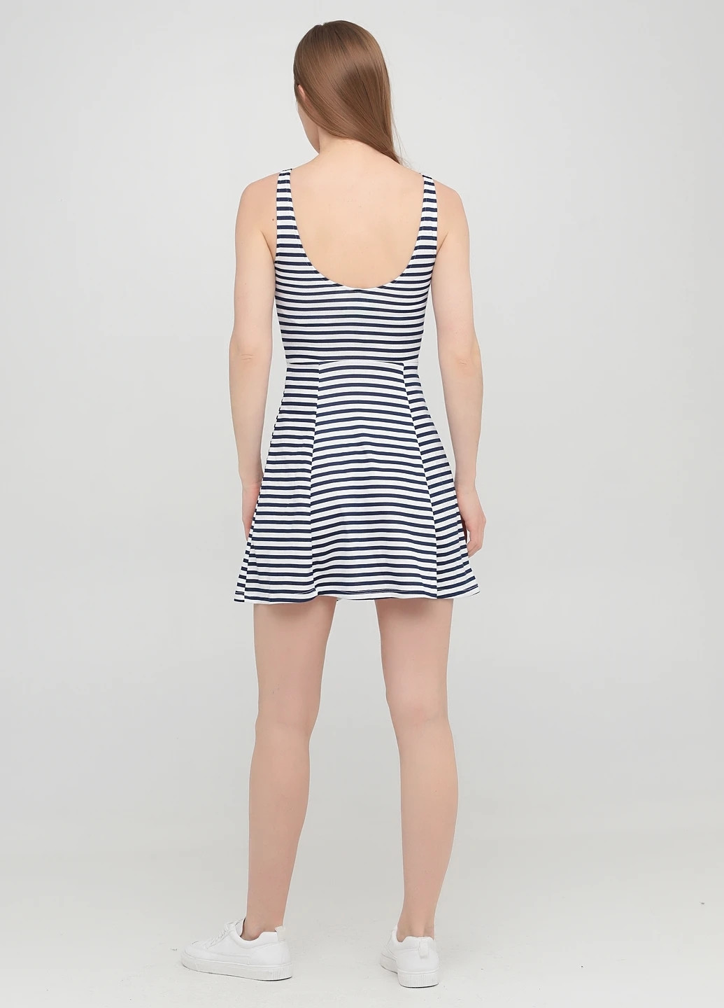 Комбінована кежуал сукня кльош H&M в смужку