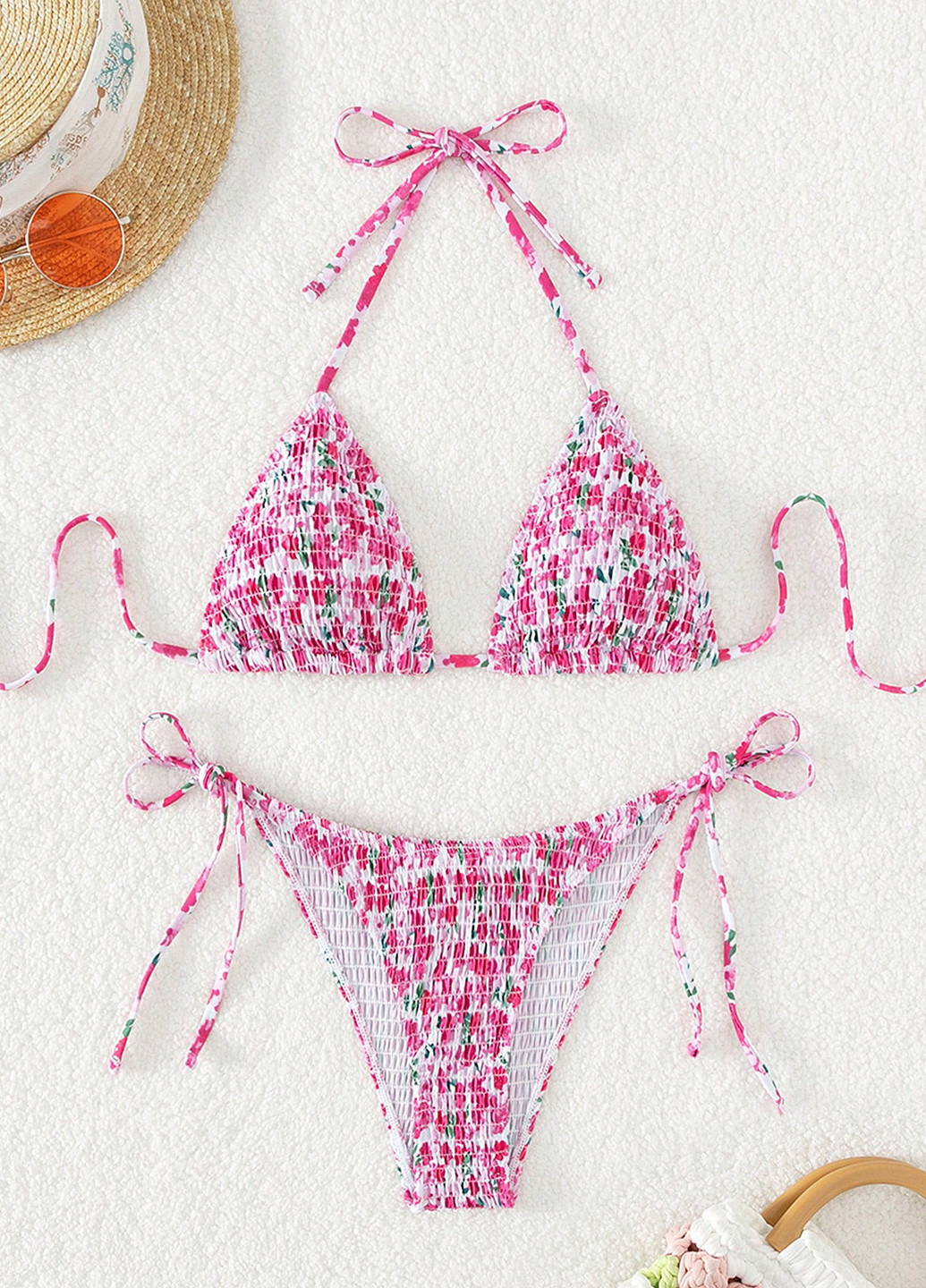 Комбінований літній купальник (ліф, трусики) бікіні, роздільний SHEIN