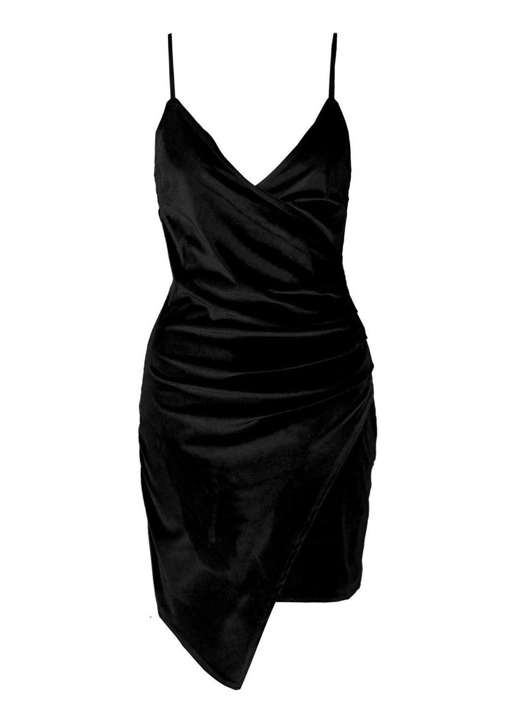 Черное кэжуал, коктейльное платье Boohoo однотонное