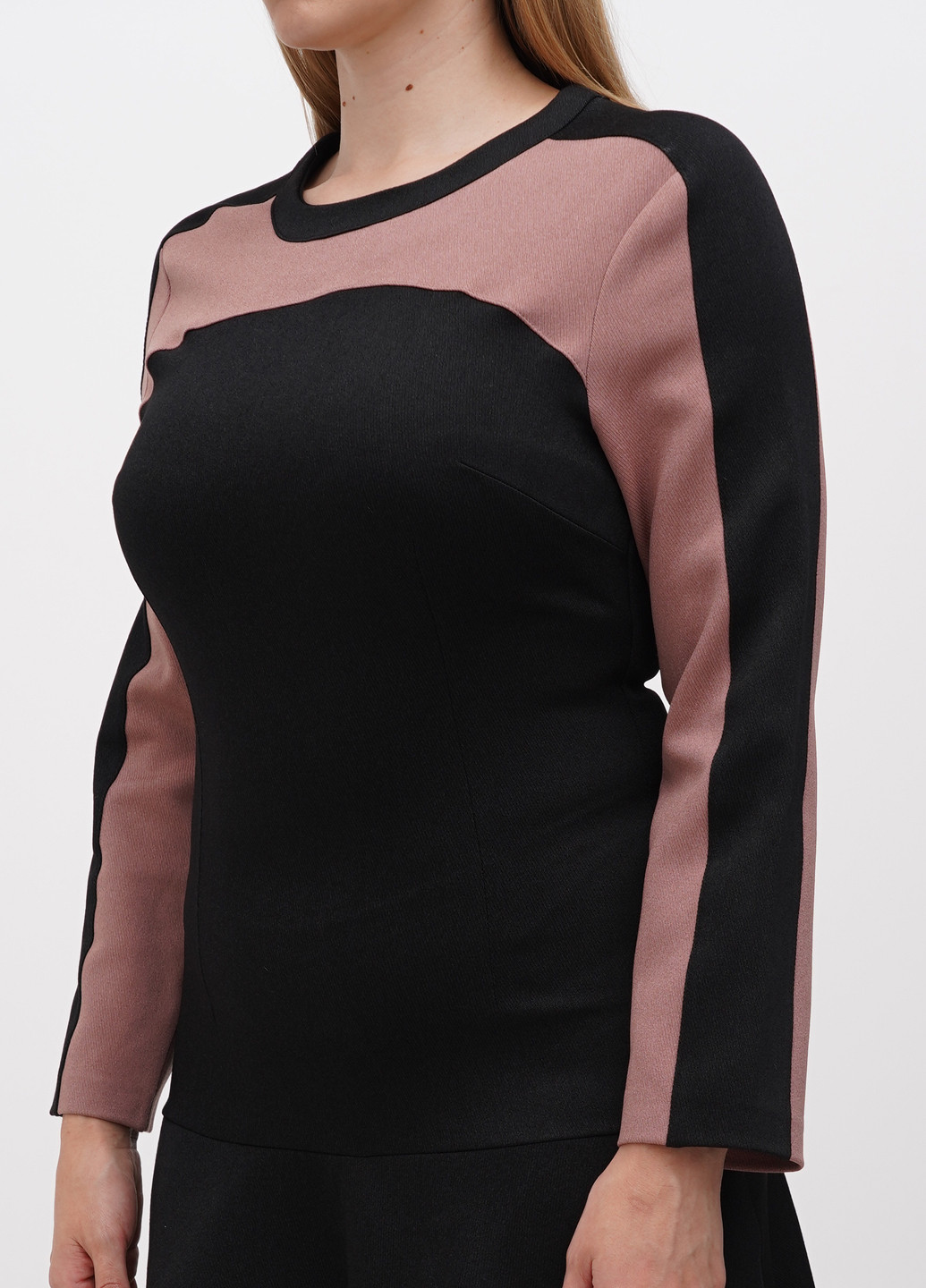 Чорна кежуал сукня Sassofono колор блок