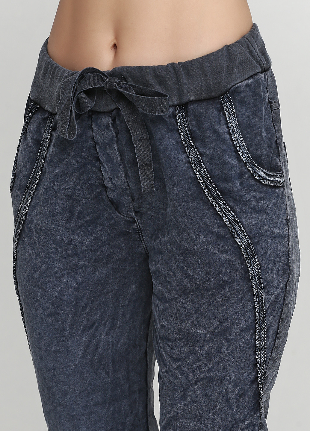 Серо-синие кэжуал демисезонные зауженные брюки New Collection
