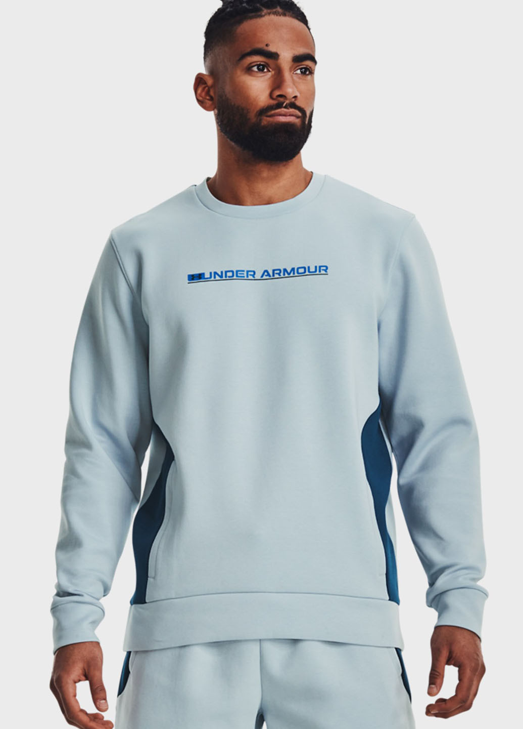 Світшот Under Armour - Вільний крій логотип блакитний спортивний поліестер - (252877579)