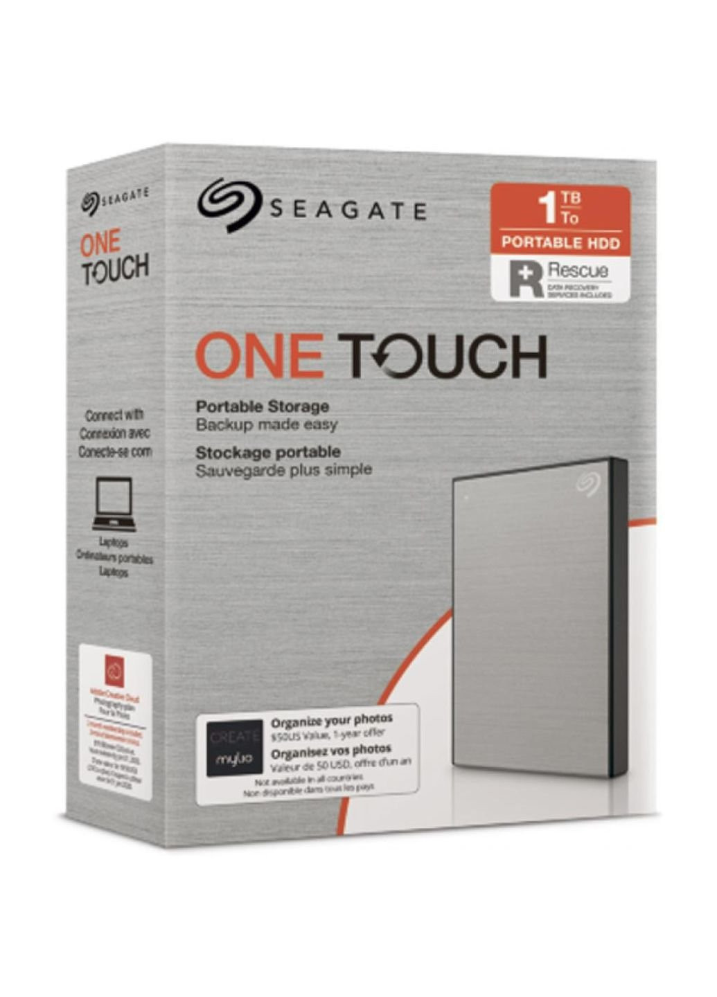 Зовнішній жорсткий диск 2.5 "1TB One Touch USB 3.2 (STKB1000401) Seagate 2.5" 1tb one touch usb 3.2 (250054015)