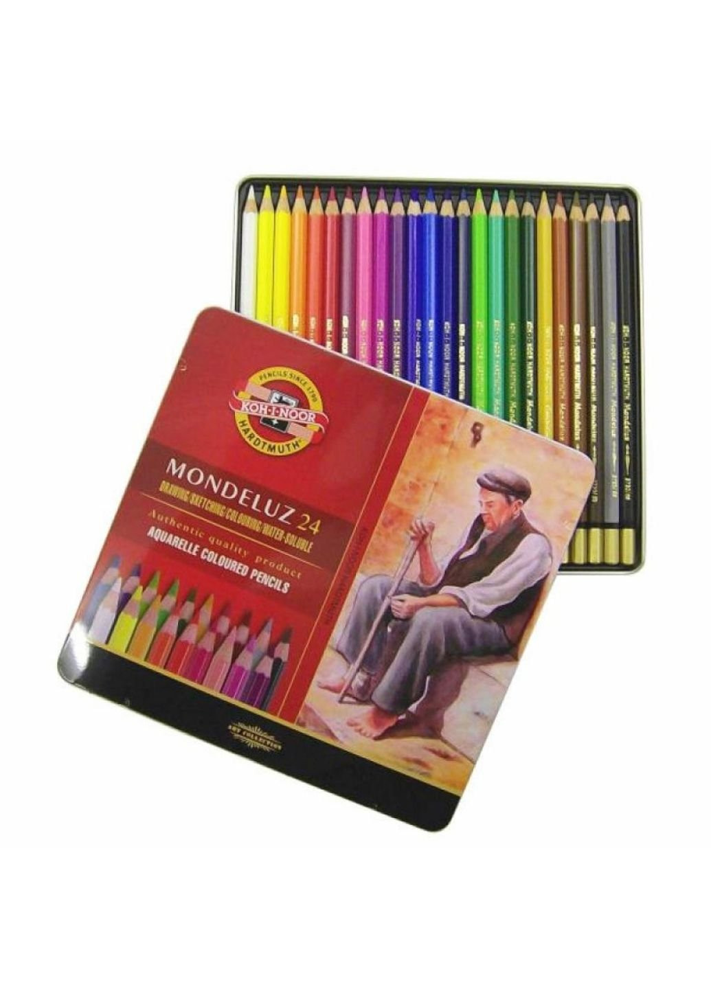 Кольорові олівці Mondeluz акварель. пенал 24 кольори (3724) Koh-I-Noor (254066433)