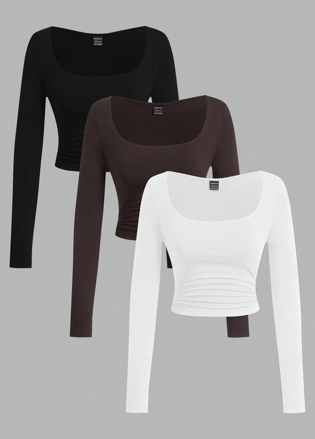 Лонгслив (3 шт.) SHEIN (366268768)
