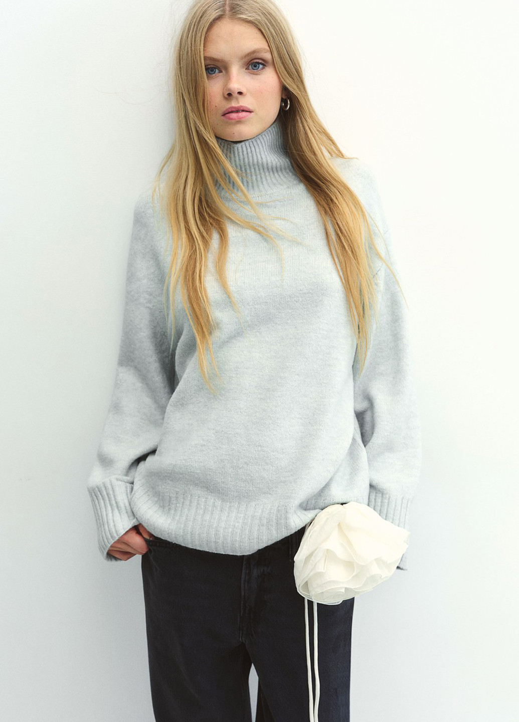 Світло-бірюзовий зимовий светр джемпер H&M