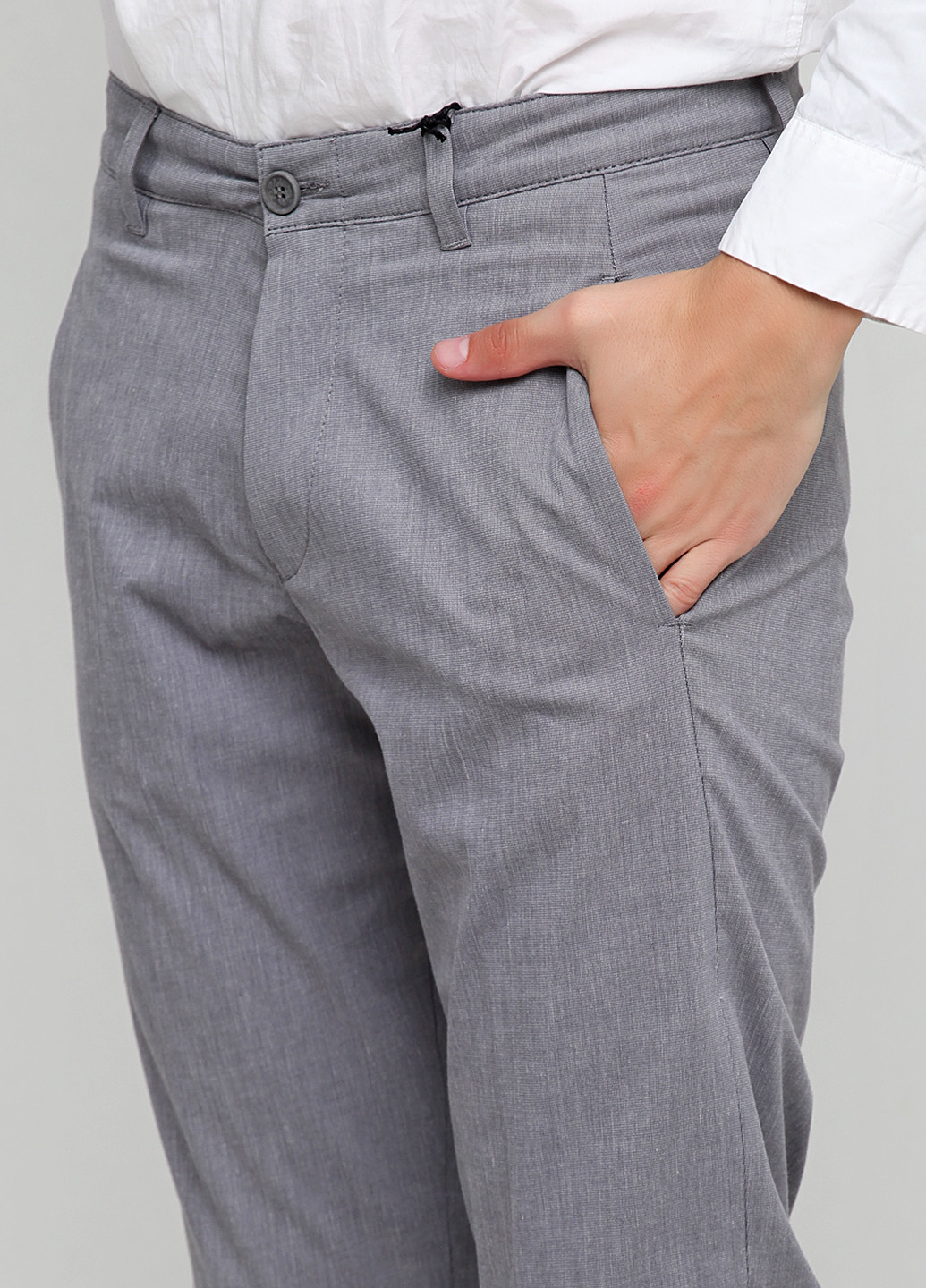 Светло-серые кэжуал демисезонные прямые брюки Drykorn