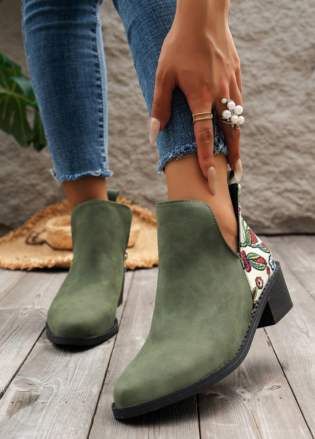 Осенние ботинки SHEIN без декора из искусственной кожи