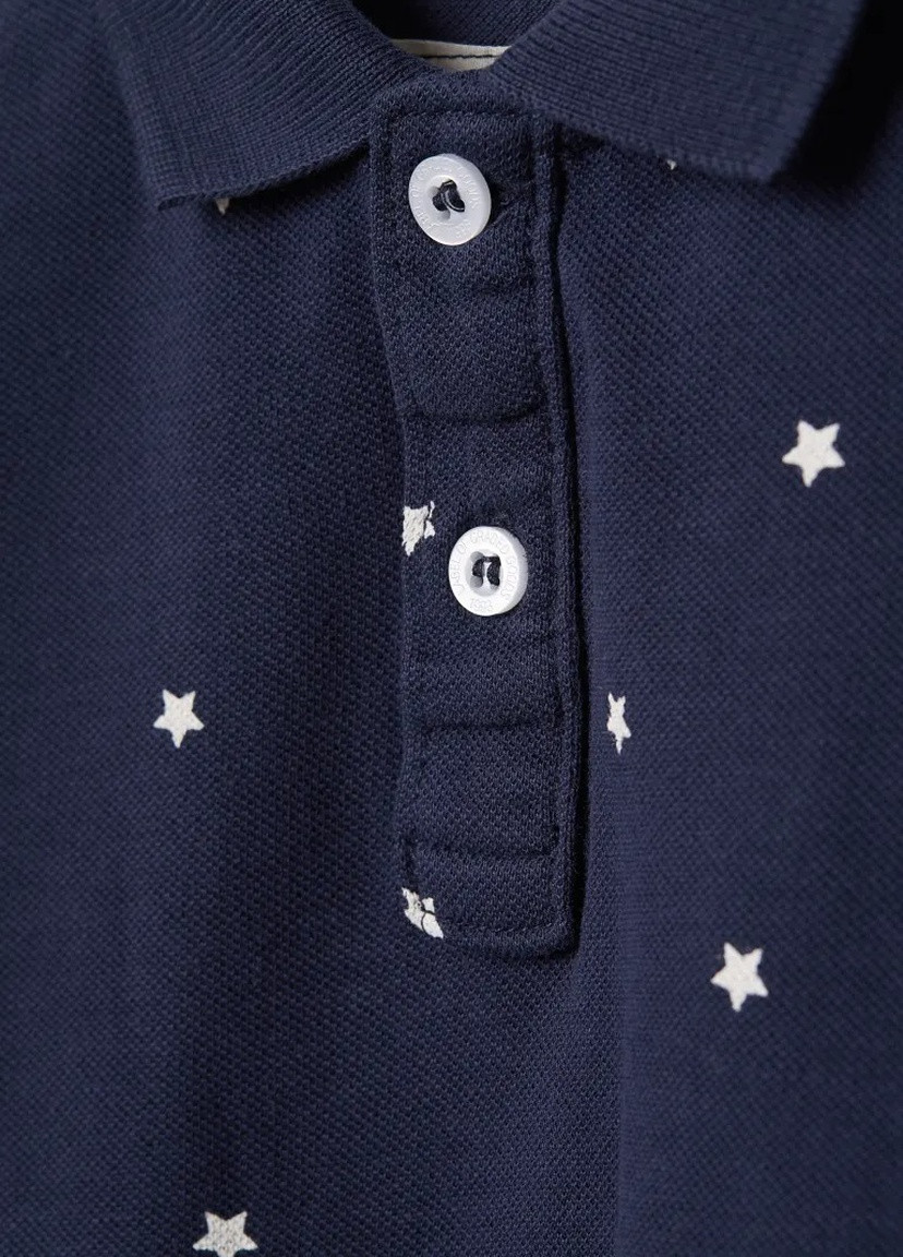 Темно-синяя детская футболка-поло для мальчика H&M звезды