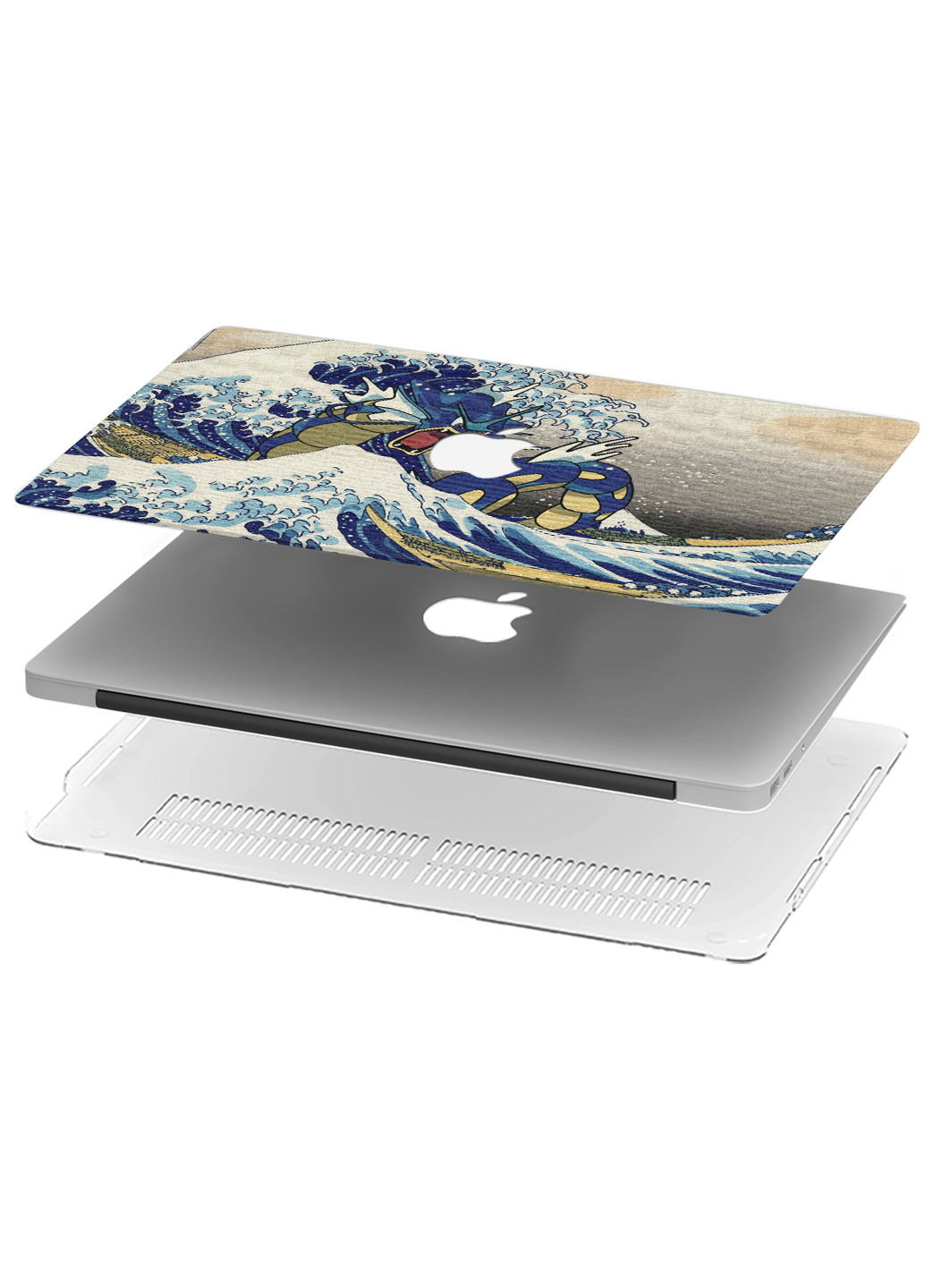Чехол пластиковый для Apple MacBook Pro 15 A1707 / A1990 Нагасаки Велика Волна и Дракон Ван Гог (9649-2534) MobiPrint (218867486)