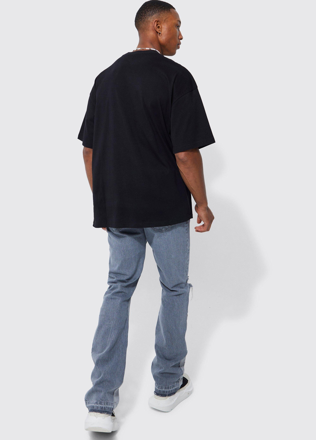 Серо-голубые демисезонные джинсы Boohoo