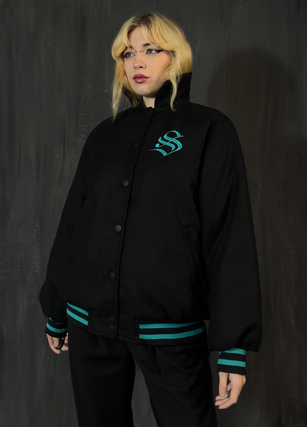 Бомбер H&M бейсбольный на кнопках (366174495)