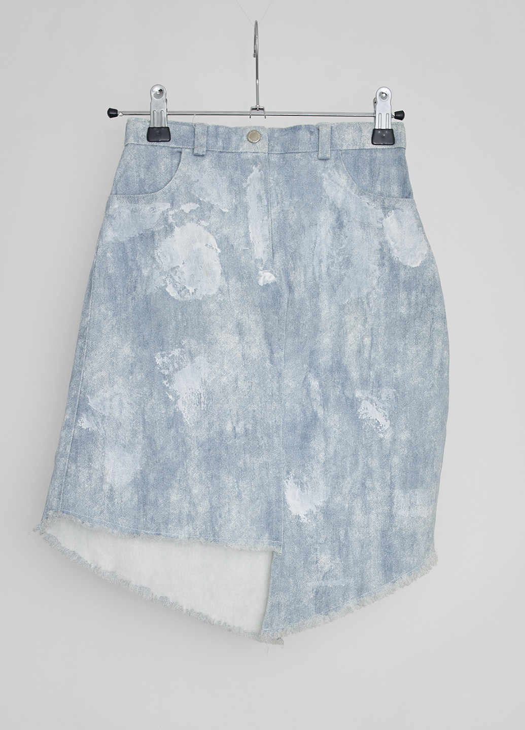 Голубая джинсовая меланж юбка Mandarino