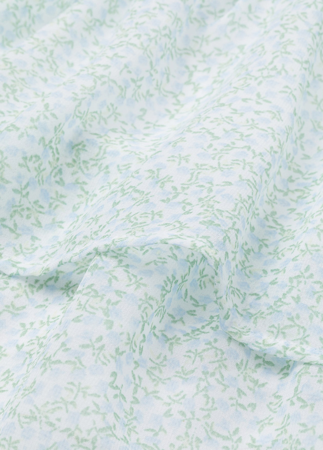 Мятное кэжуал платье H&M с цветочным принтом