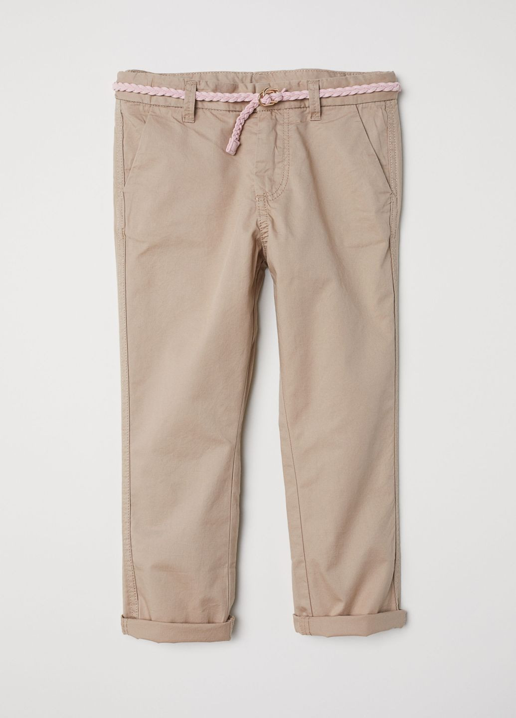Бежевые кэжуал летние чиносы брюки H&M