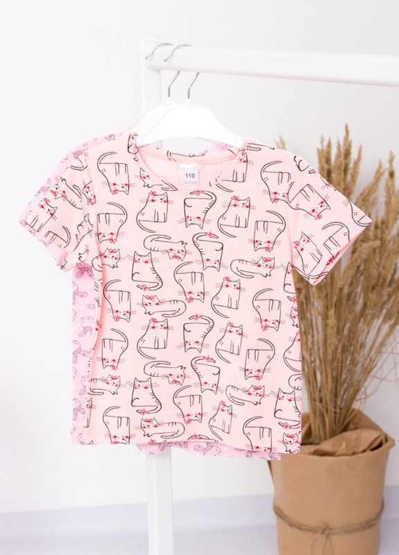 Персиковая летняя футболка для девочки Носи своє