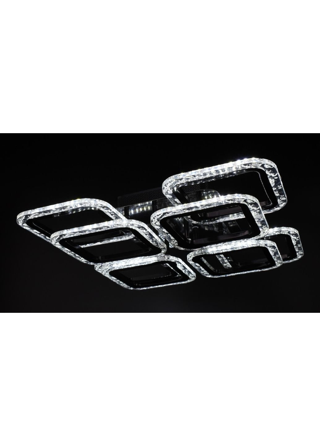 Люстра стельова LED з пультом A2517/4+4XS-bk Чорний 11х46х46 див. Sunnysky (253528024)