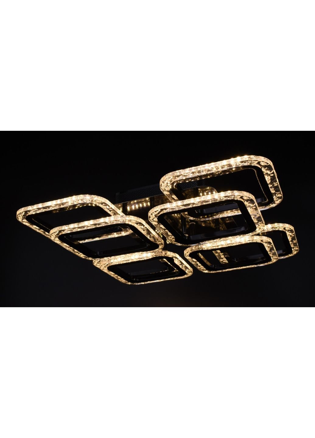 Люстра стельова LED з пультом A2517/4+4XS-bk Чорний 11х46х46 див. Sunnysky (253528024)