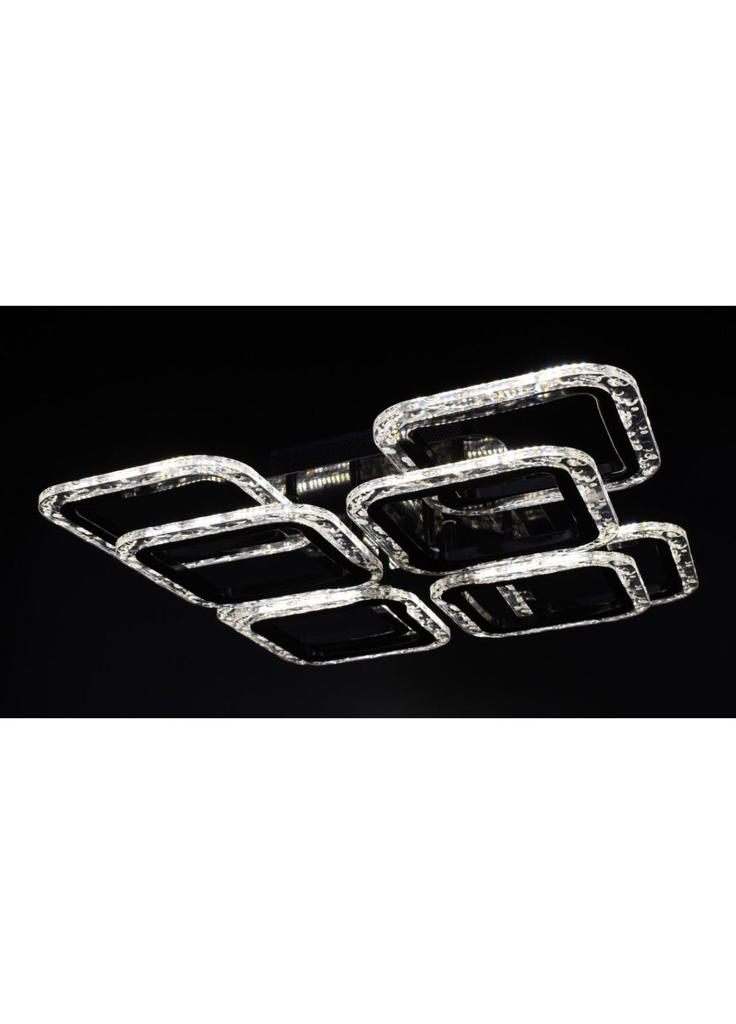 Люстра стельова LED з пультом A2517/4+4XS-bk Чорний 11х46х46 див. Sunnysky (253528024)