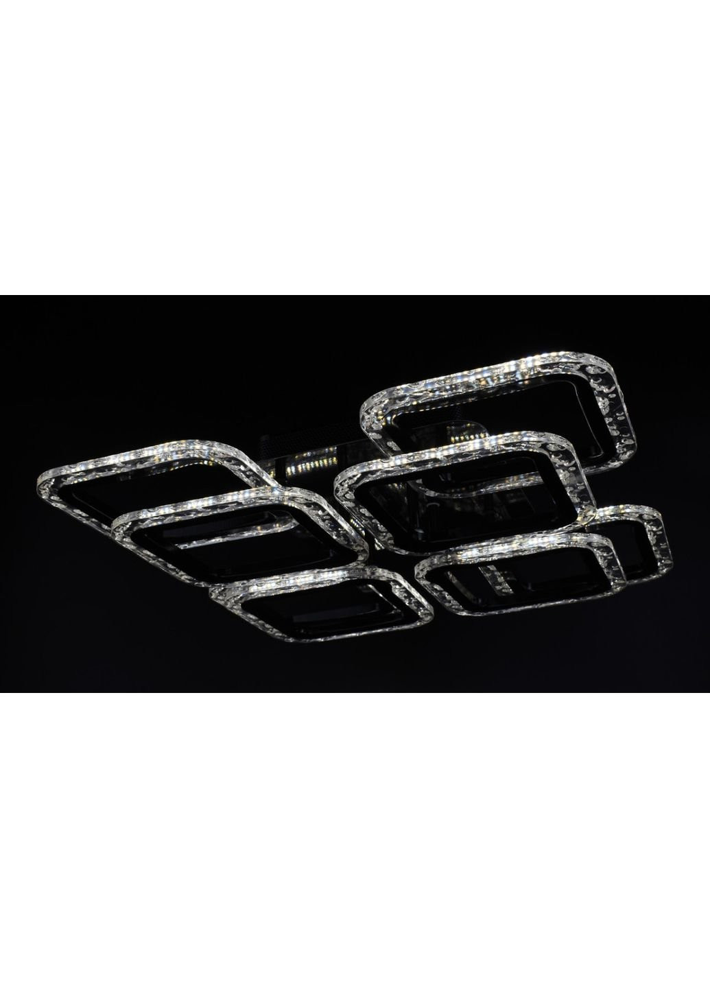 Люстра стельова LED з пультом A2517/4+4XS-bk Чорний 11х46х46 див. Sunnysky (253528024)