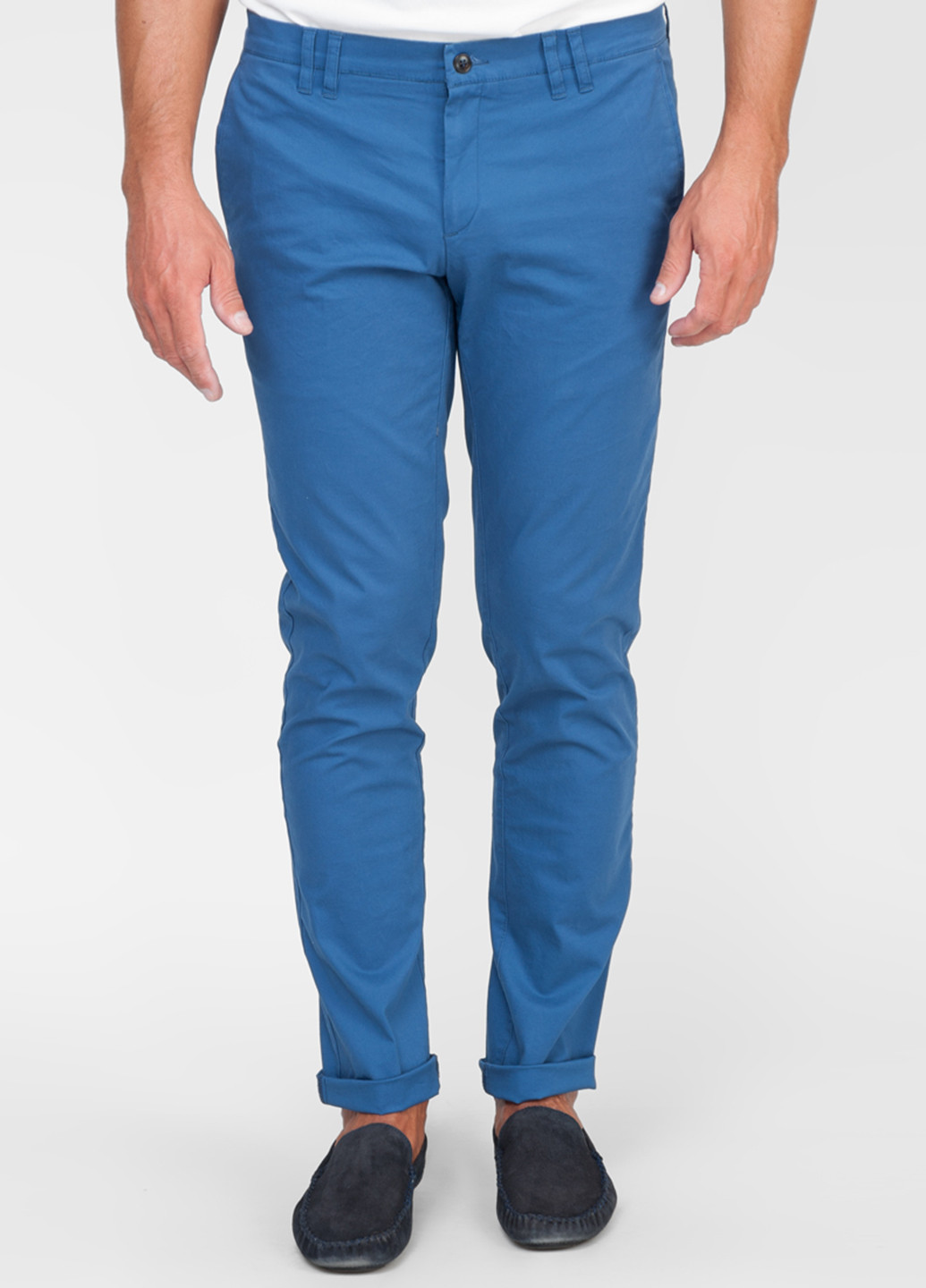 Синие кэжуал демисезонные прямые брюки Arber