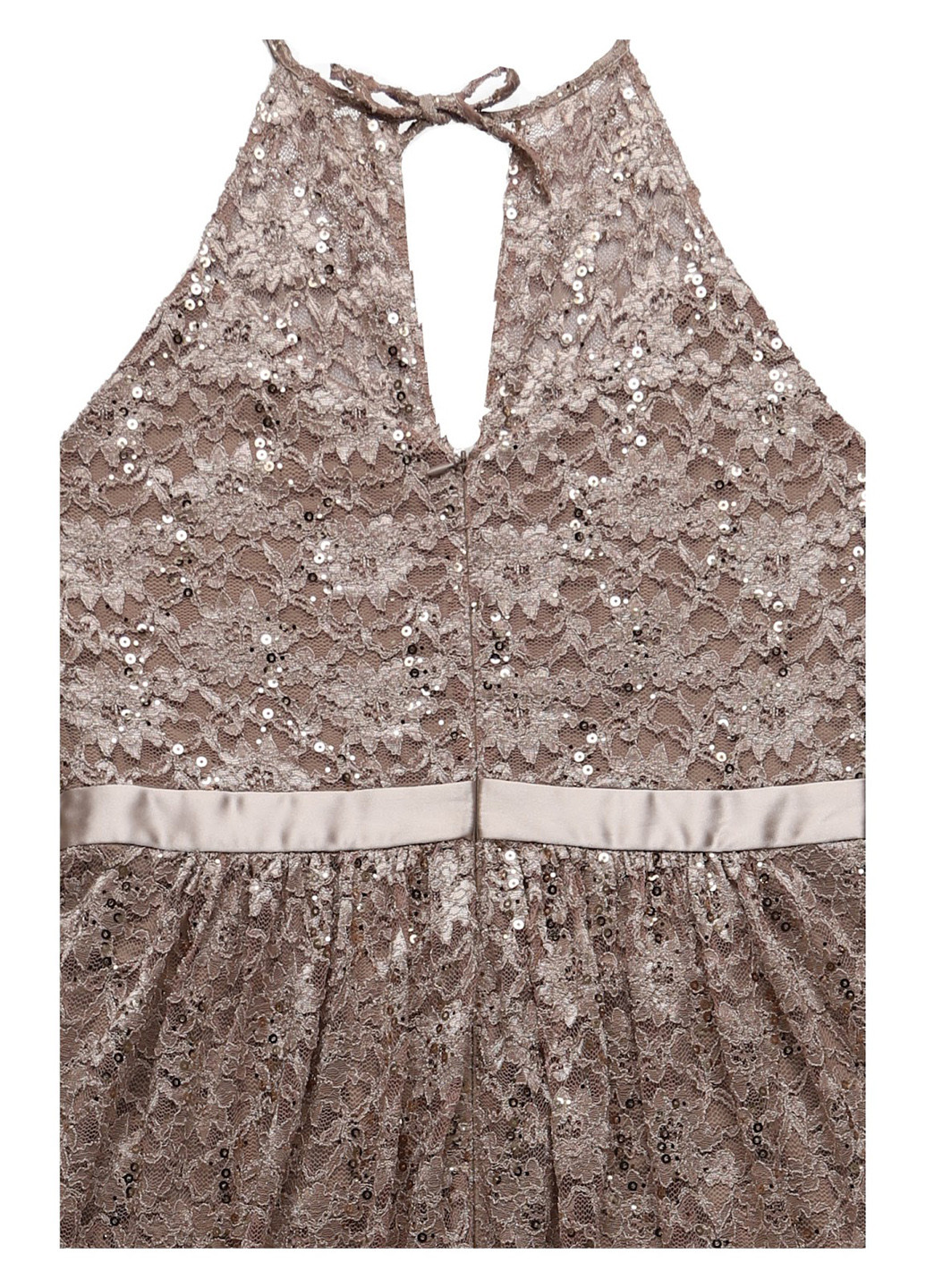 Темно-бежева вечірня, святковий сукня кльош Swing однотонна