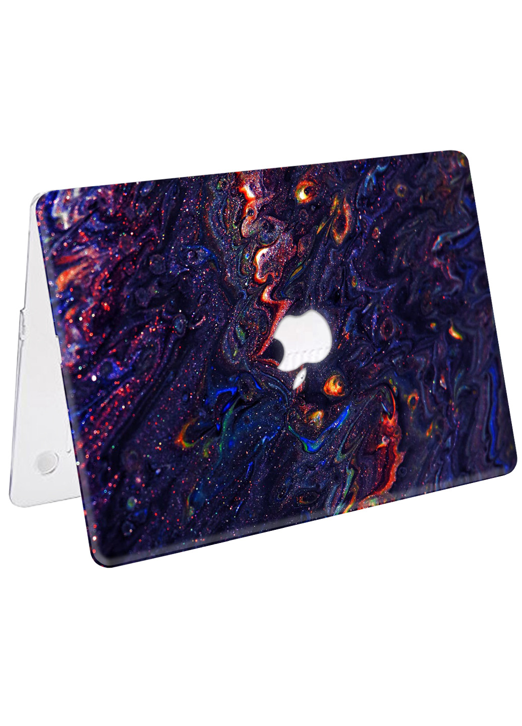 Чохол пластиковий для Apple MacBook Air 13 A1466 / A1369 Темно-фіолетовий глиттер (6351-2384) MobiPrint (218867929)