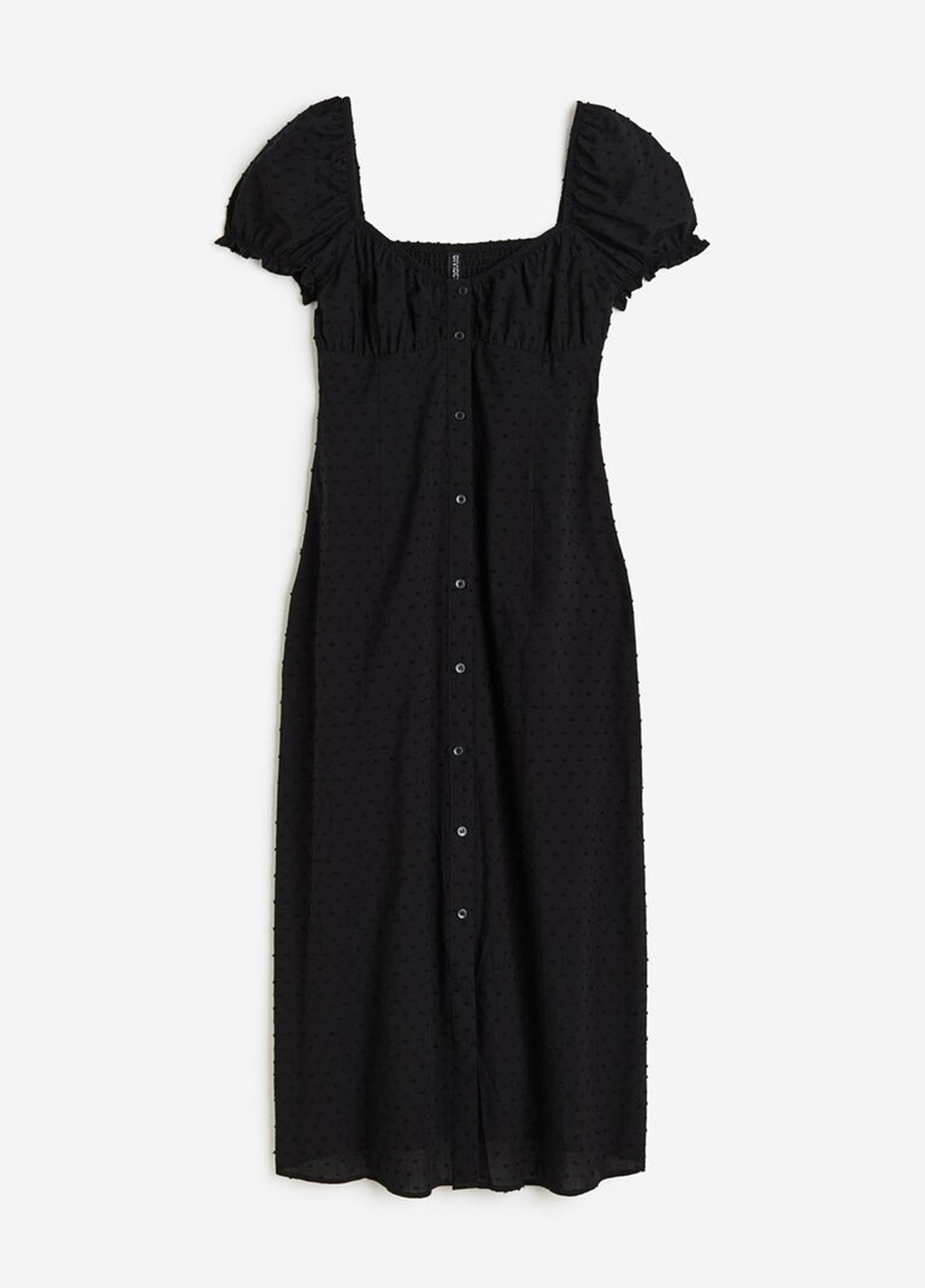 Черное кэжуал платье в стиле ампир H&M однотонное