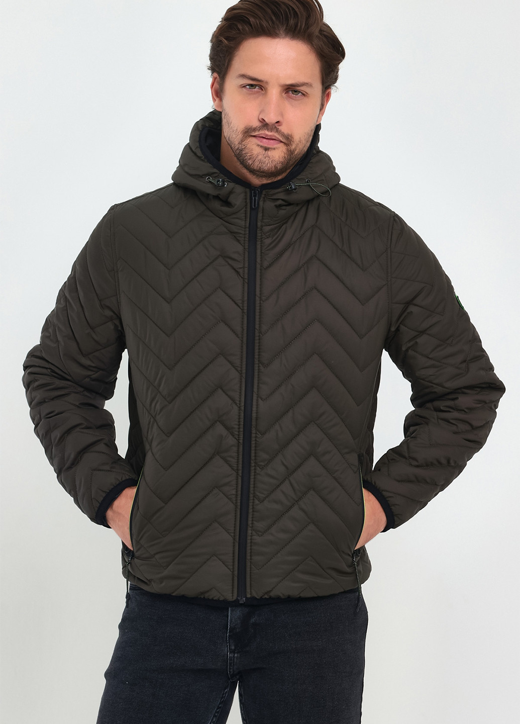 Оливкова (хакі) демісезонна куртка Trend Collection