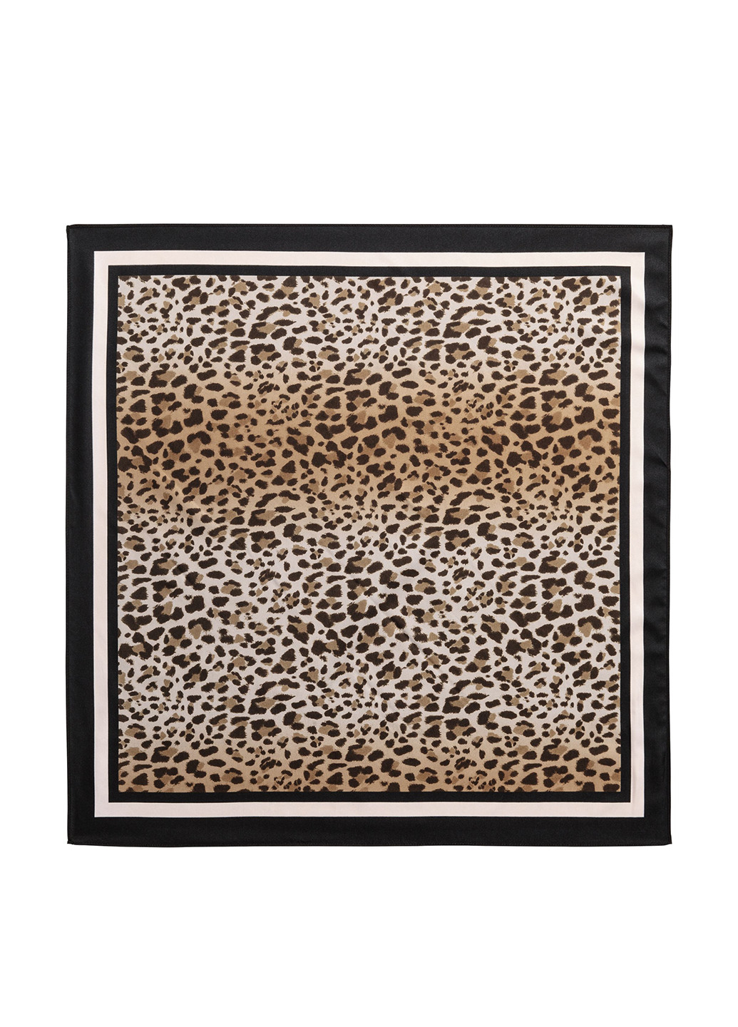 Платок H&M леопардовый бежевый кэжуал полиэстер