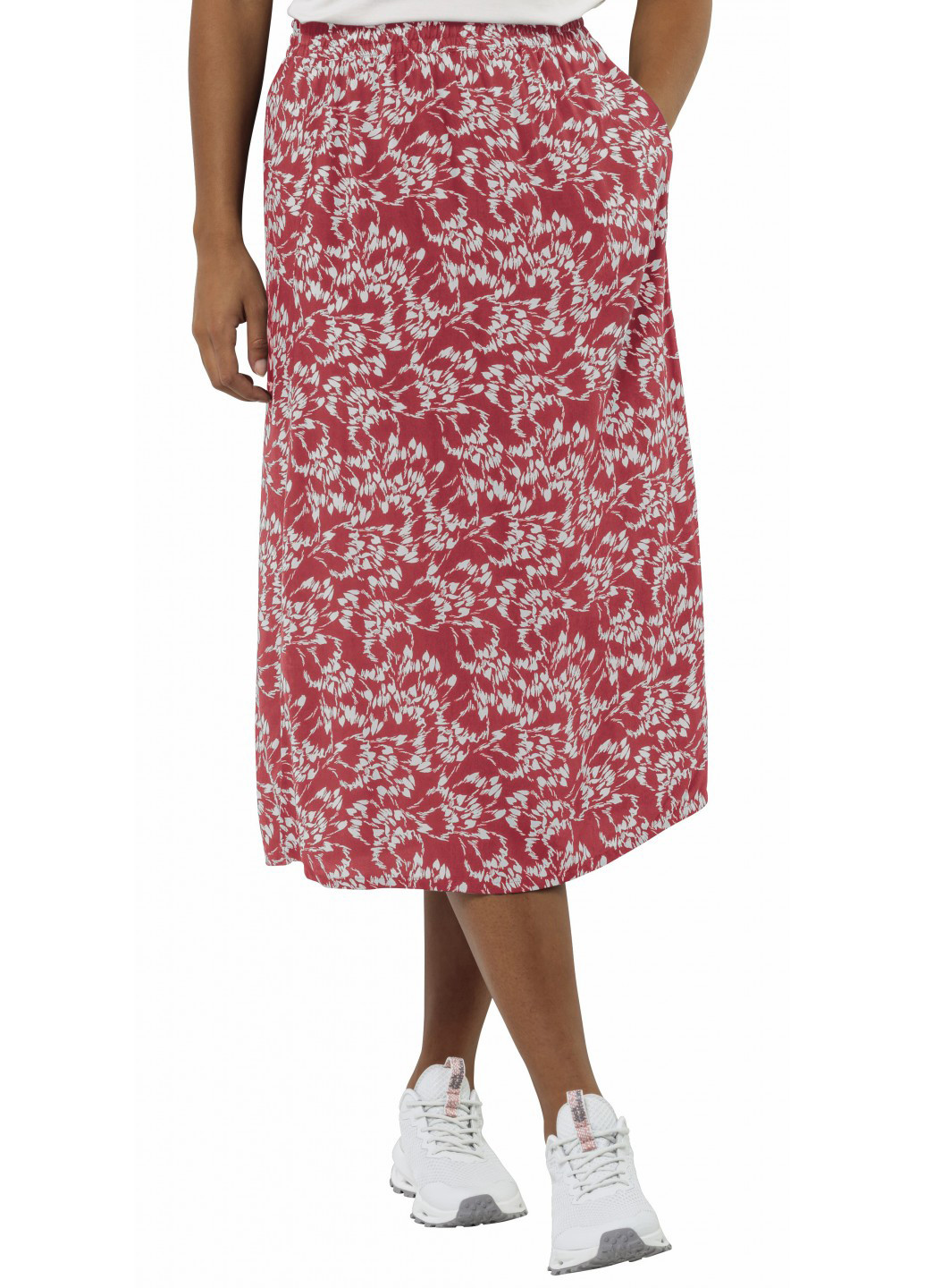 Темно-розовая кэжуал цветочной расцветки юбка Jack Wolfskin