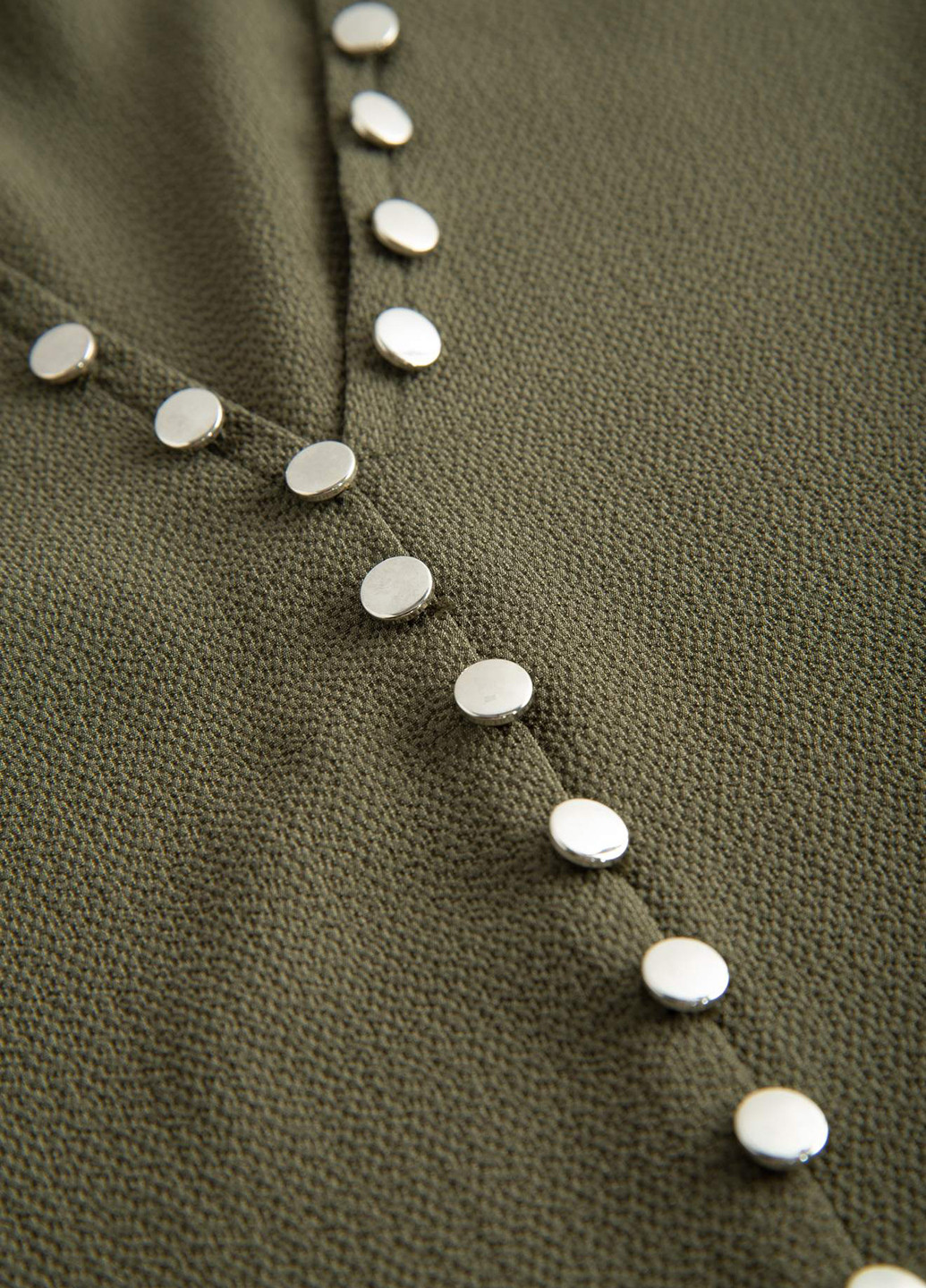 Оливковая демисезонная блуза с длинным рукавом Orsay