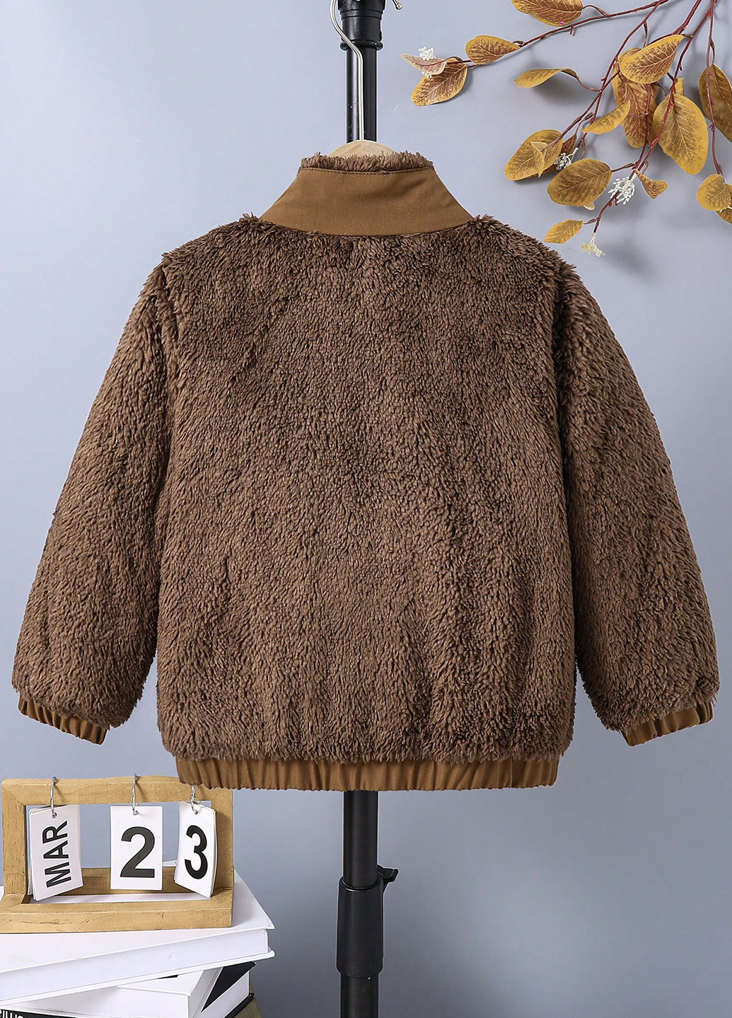 Коричневая демисезонная куртка куртка-пальто SHEIN