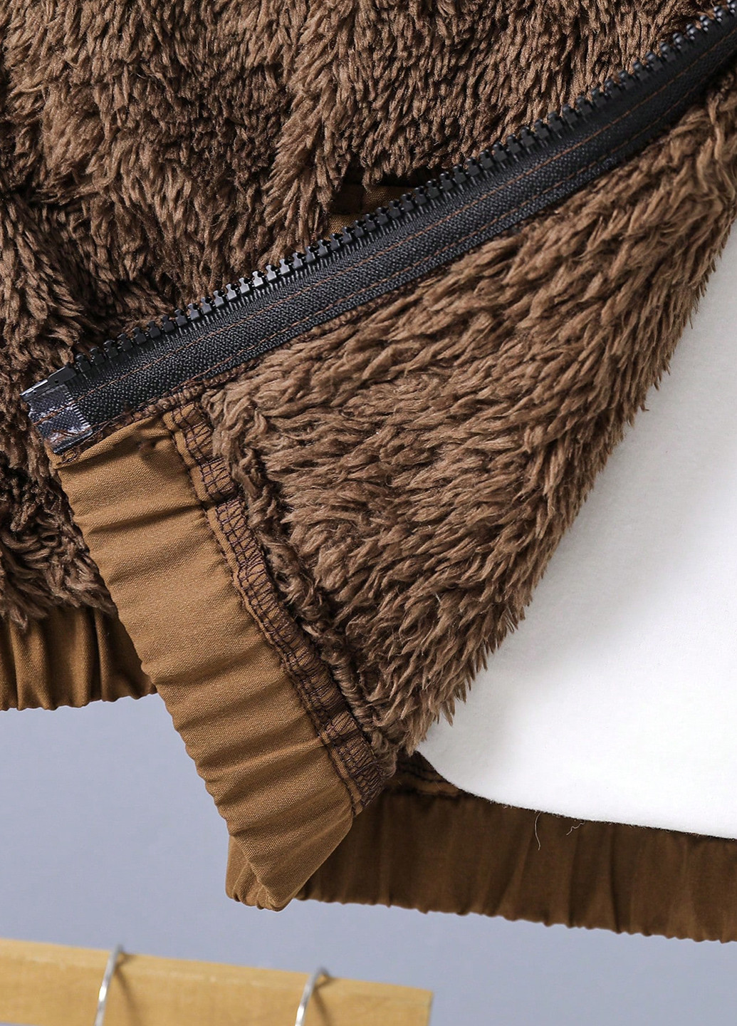 Коричневая демисезонная куртка куртка-пальто SHEIN