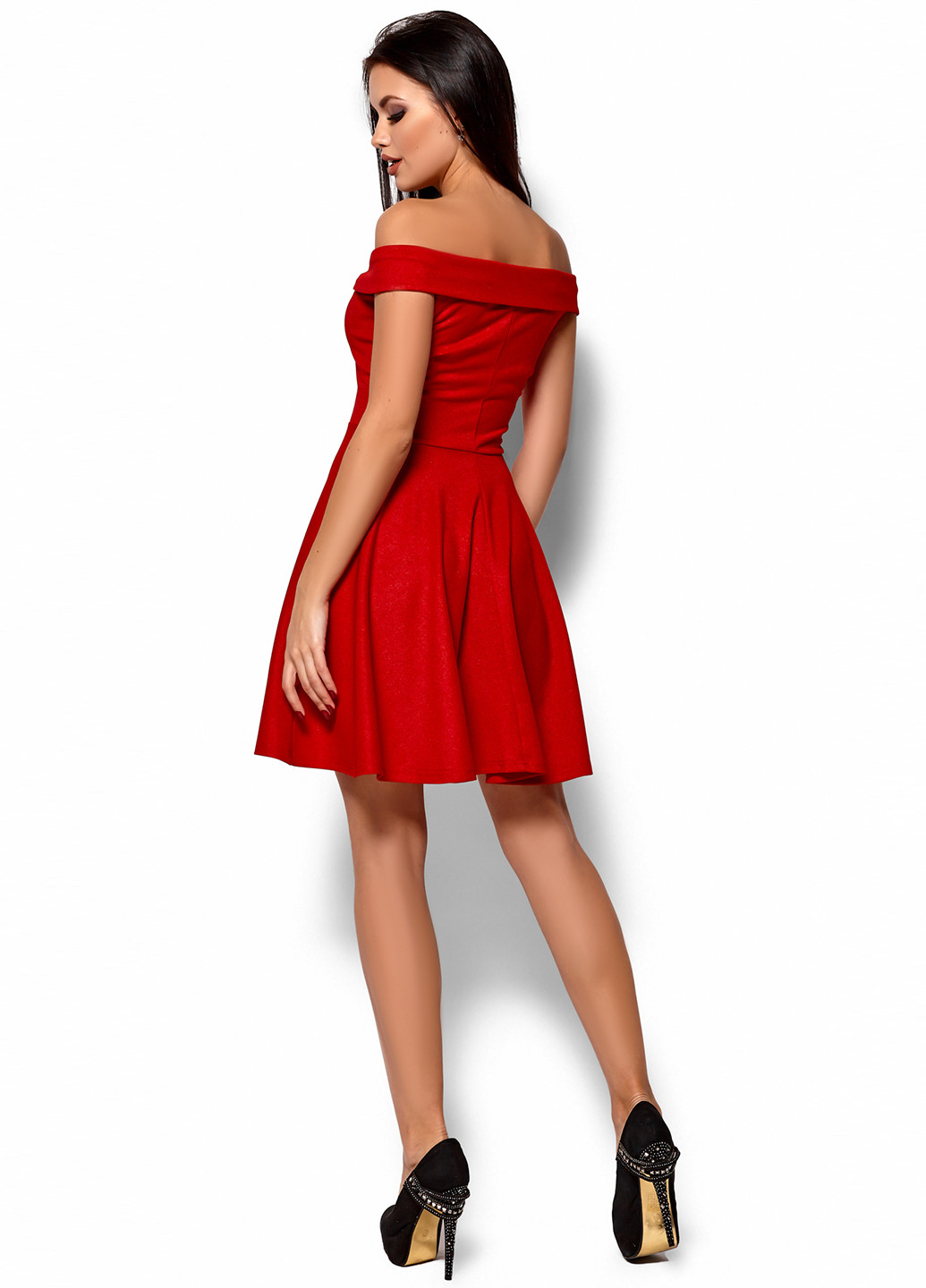 Красное вечернее платье Karree однотонное