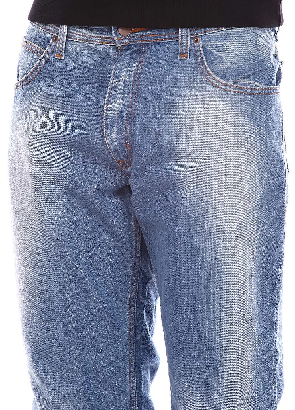 Голубые демисезонные прямые джинсы Denigma