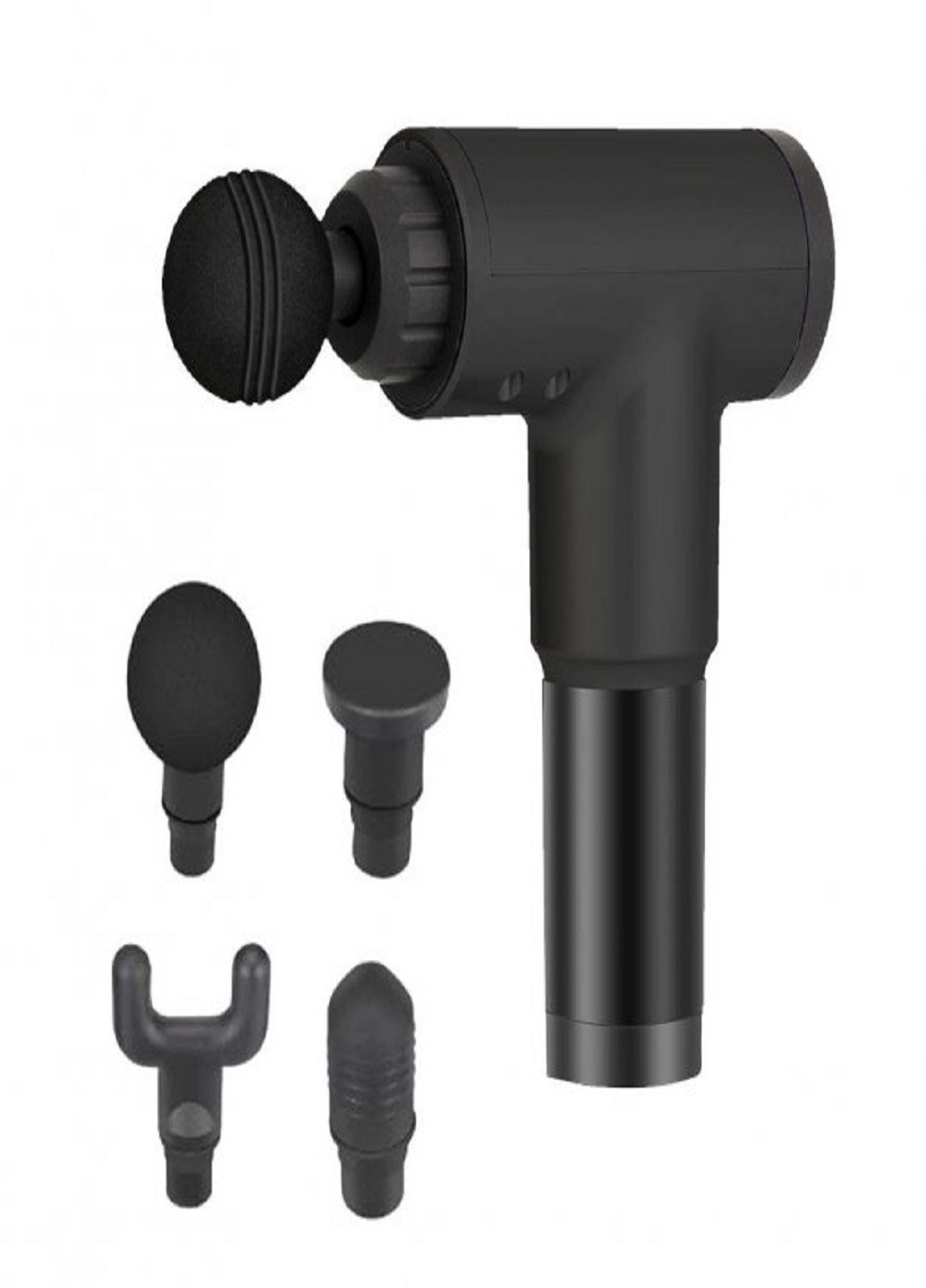 Портативный ручной массажер для тела Fascial Gun Мышечный Black Forus (252338941)