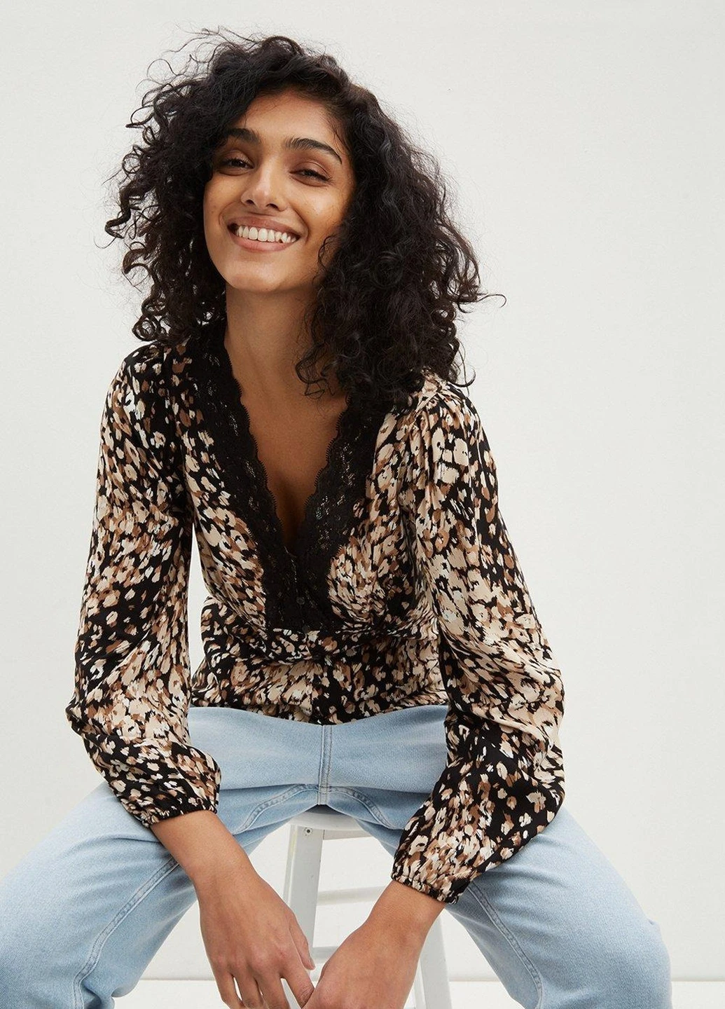 Коричнева блуза Dorothy Perkins