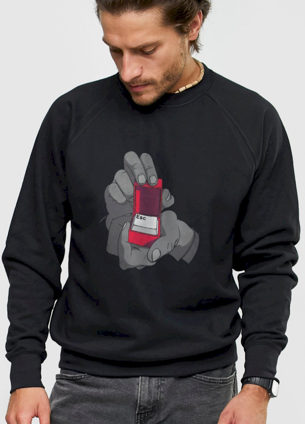 Черный свитшот мужской YAPPI (198688833)