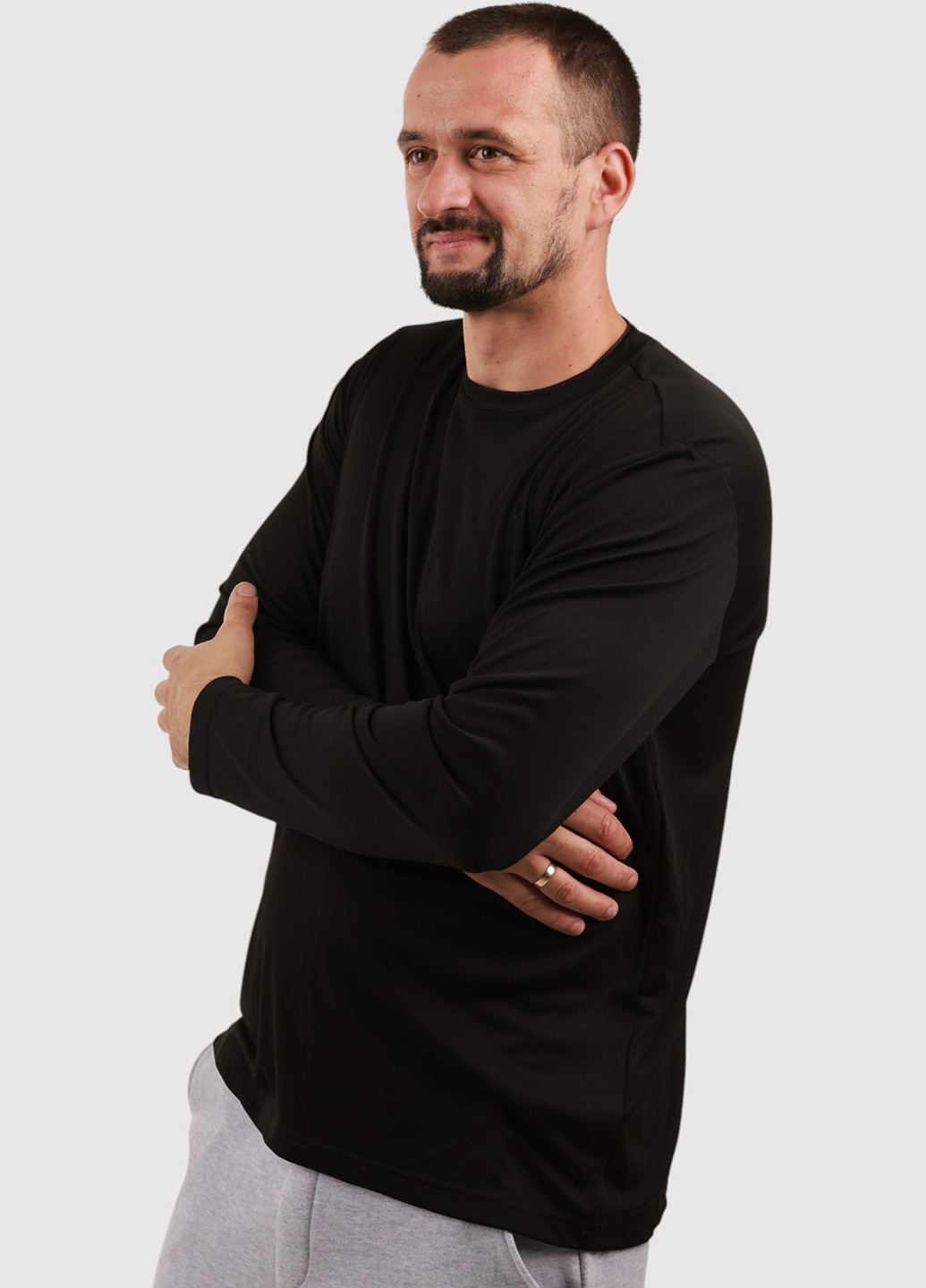 Лонгслів Blue 84 напис чорний кежуали трикотаж, поліестер