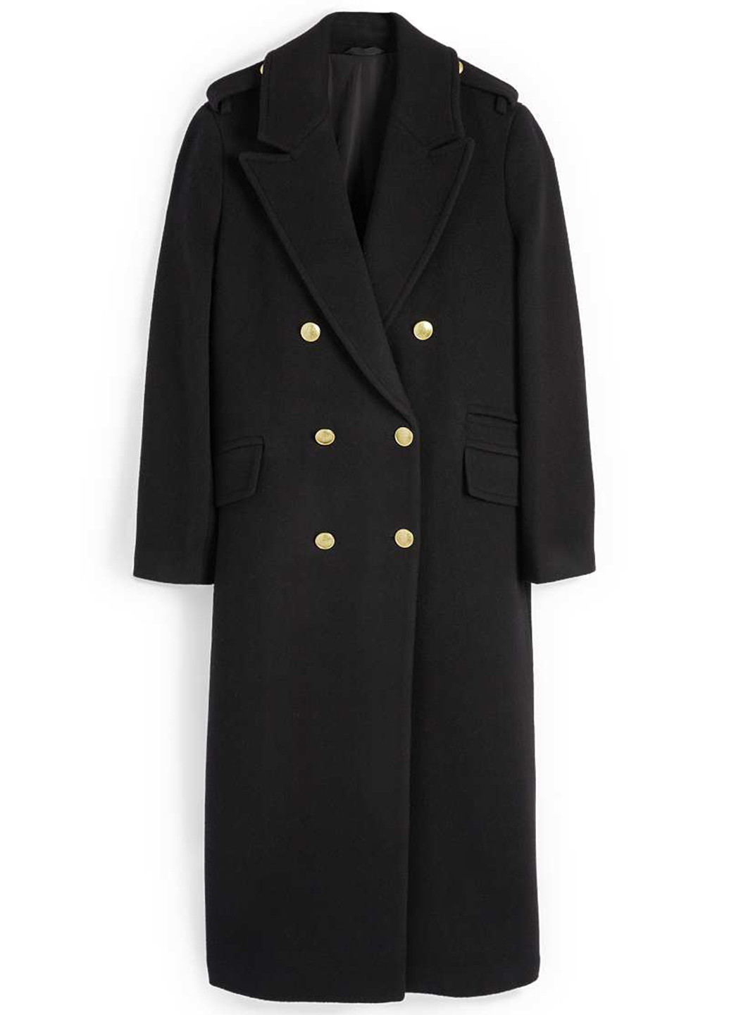 Чорне демісезонне Пальто двобортне C&A