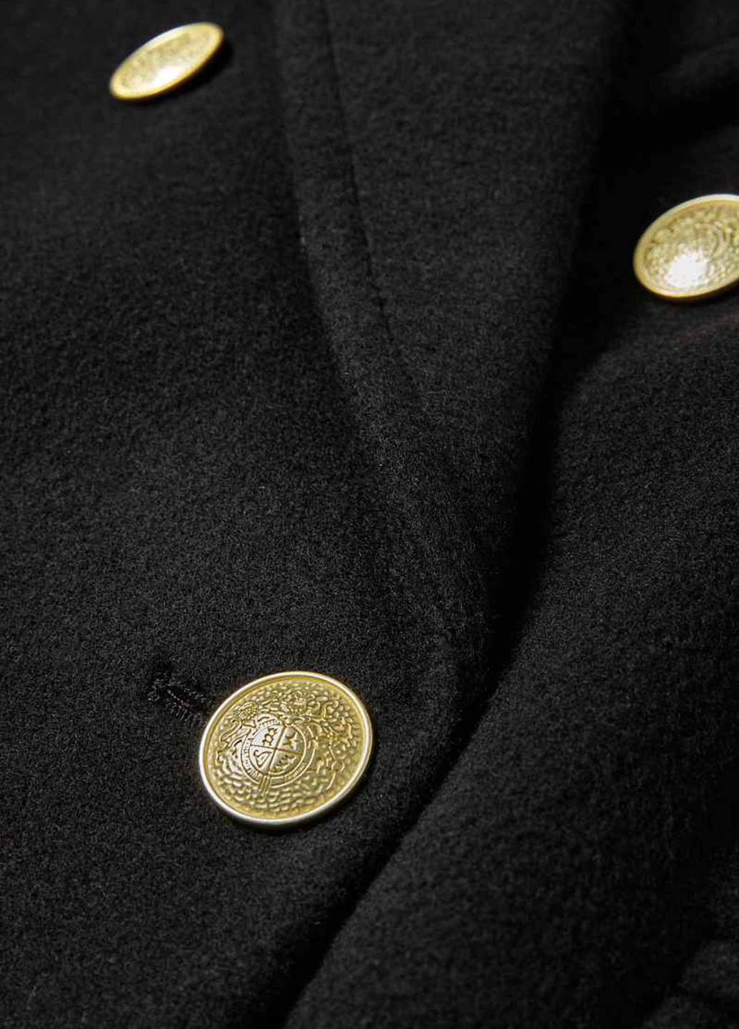 Чорне демісезонне Пальто двобортне C&A