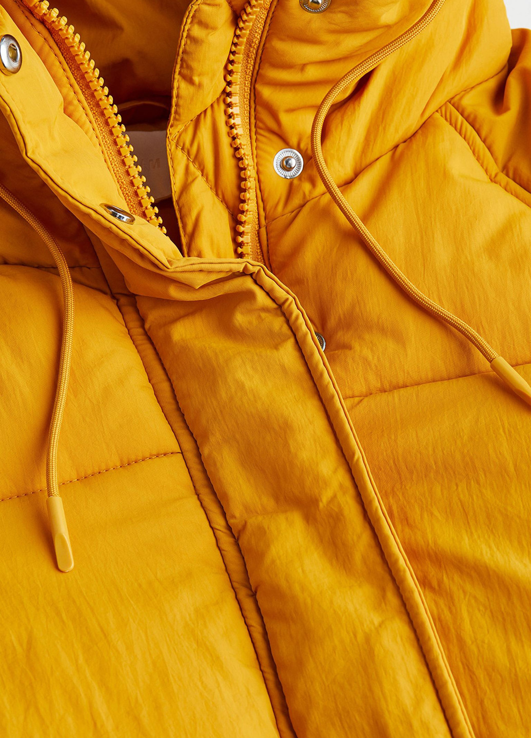 Жовта демісезонна куртка вільного крою H&M