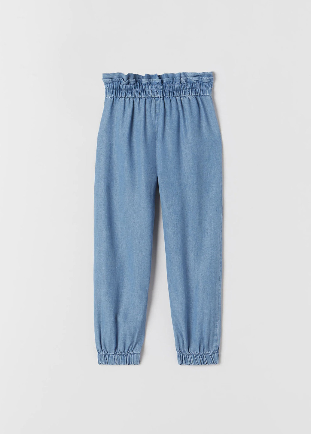 Синие демисезонные карго штаны джинсы на девочку Zara