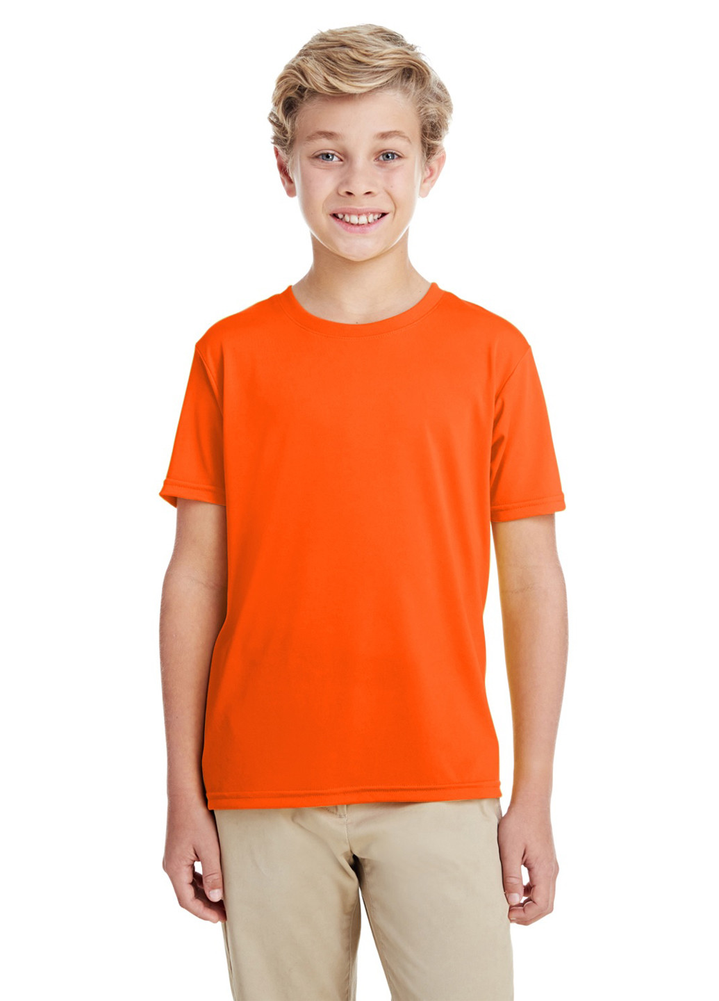 Оранжевая летняя футболка Gildan
