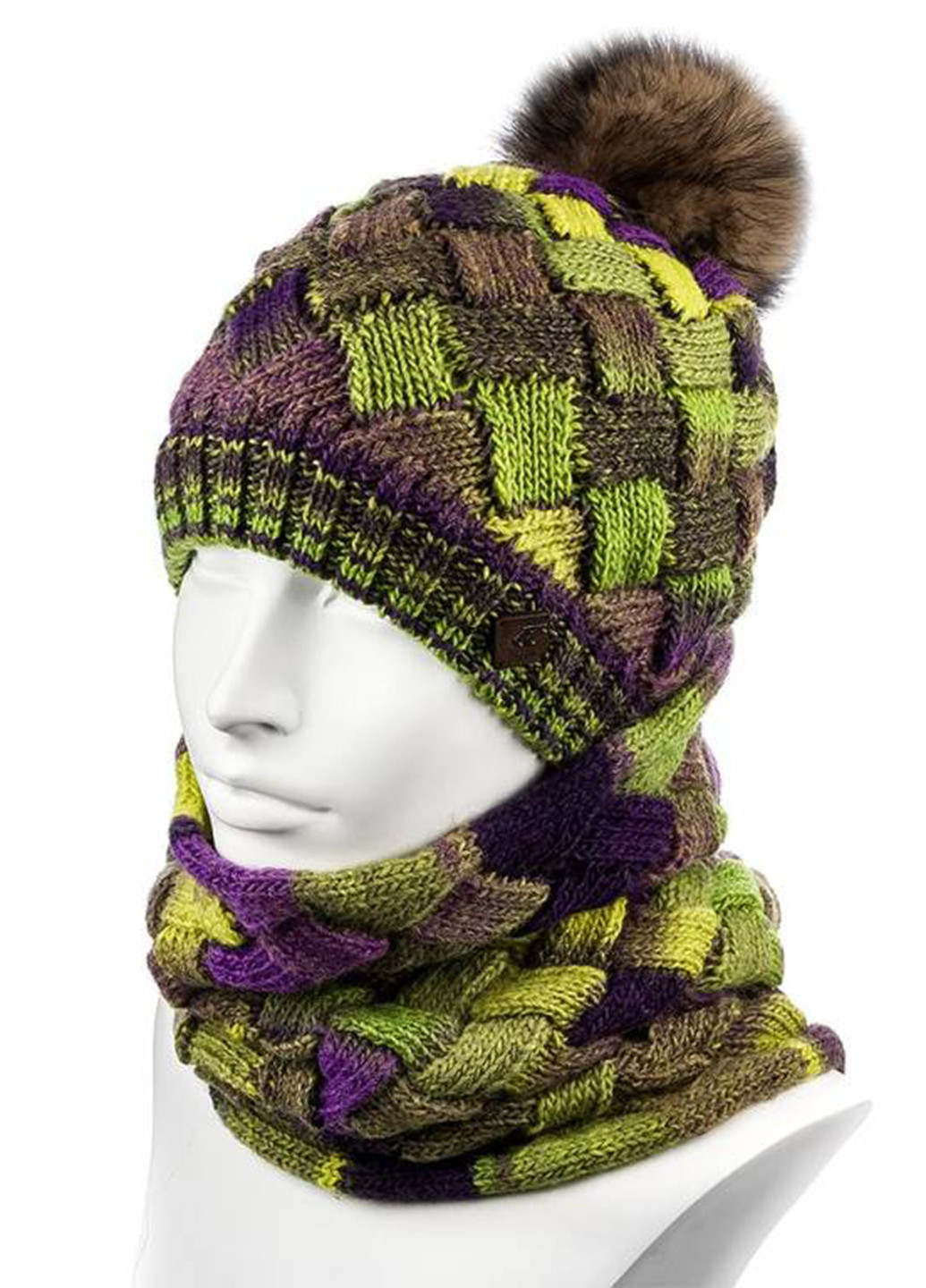 Комбінований зимній комплект (шапка, шарф) Hattson