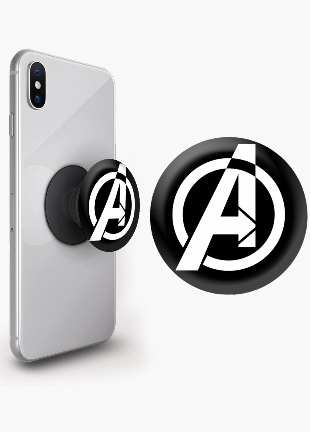 Попсокет (Popsockets) держатель для смартфона Знак Мстителей Марвел (  Avengers Marvel Sign) (8754-1447) Черный MobiPrint (216748380) ‣ Цена 176  грн ‣ Купить в интернет-магазине Каста ‣ Киев, Одесса, Харьков ‣ Доставка  по всей Украине!(#216748380)