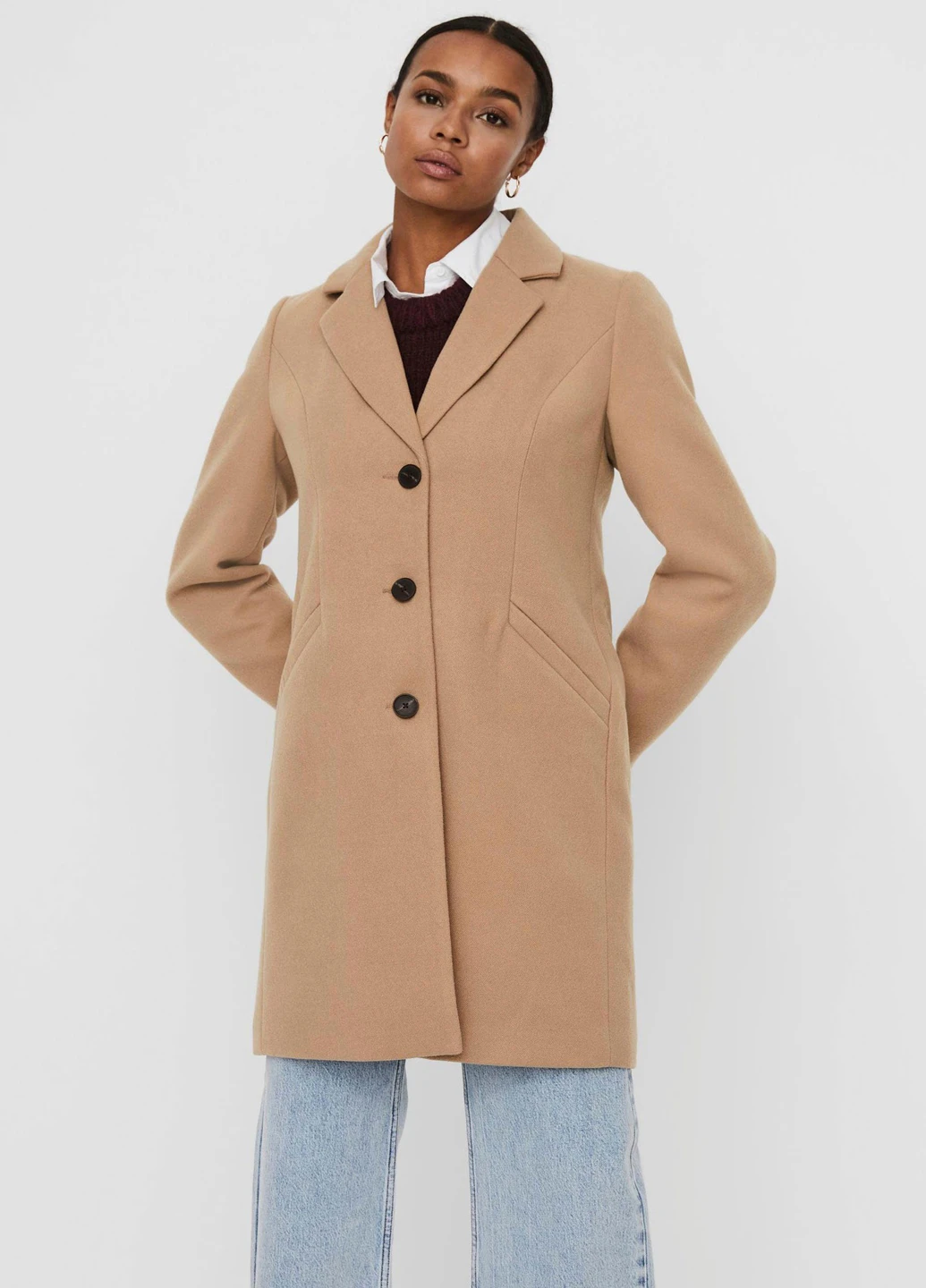 Бежеве демісезонне Пальто Vero Moda