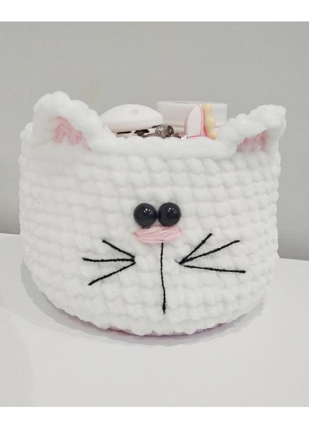 Набір кошиків органайзерів підставок Котики для дрібниць дитячого приладдя 2 штуки в наборі ручної роботи (23537-Нов) Francesco Marconi (251789413)