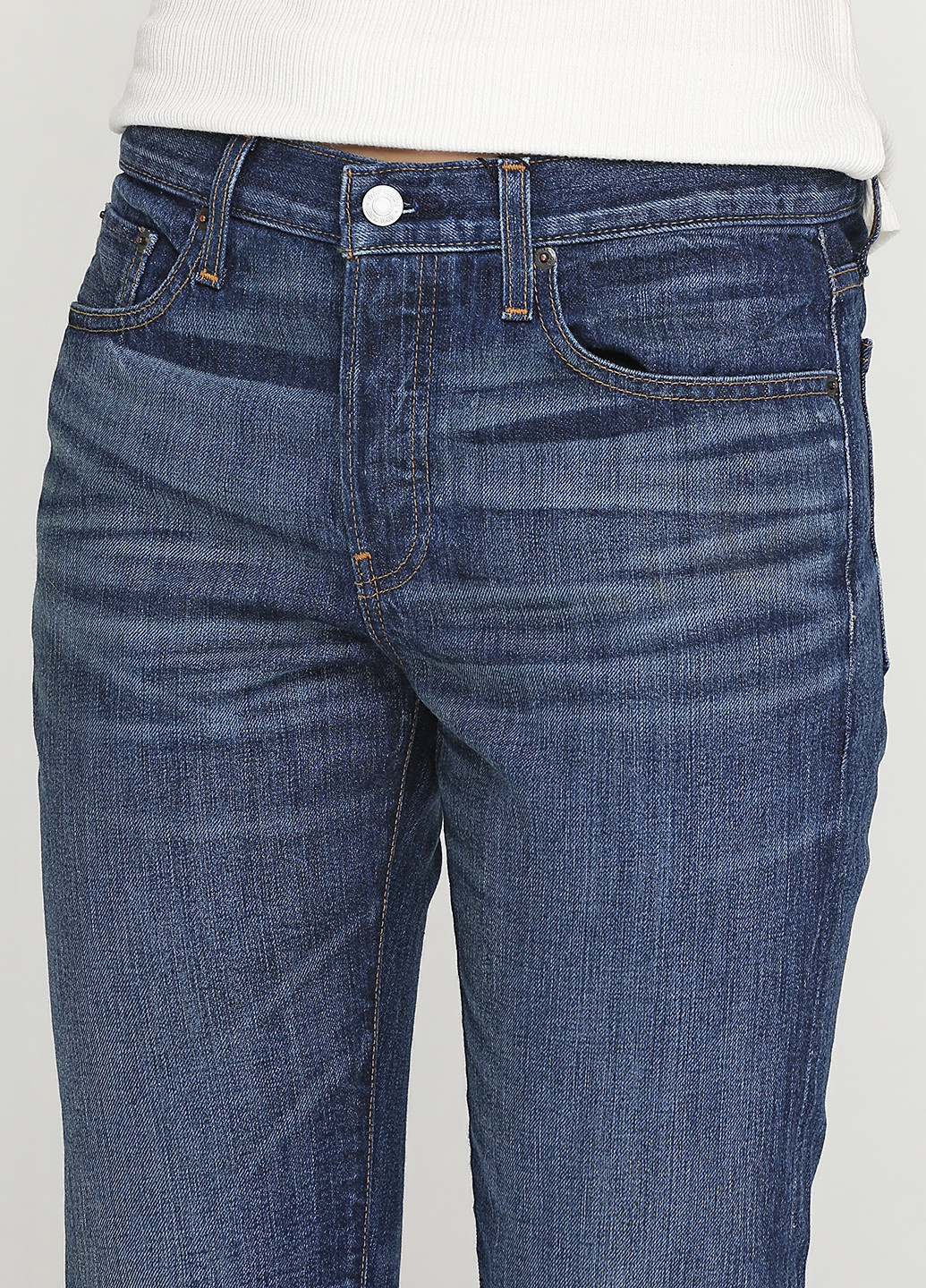 Синие демисезонные бойфренды джинсы Gap